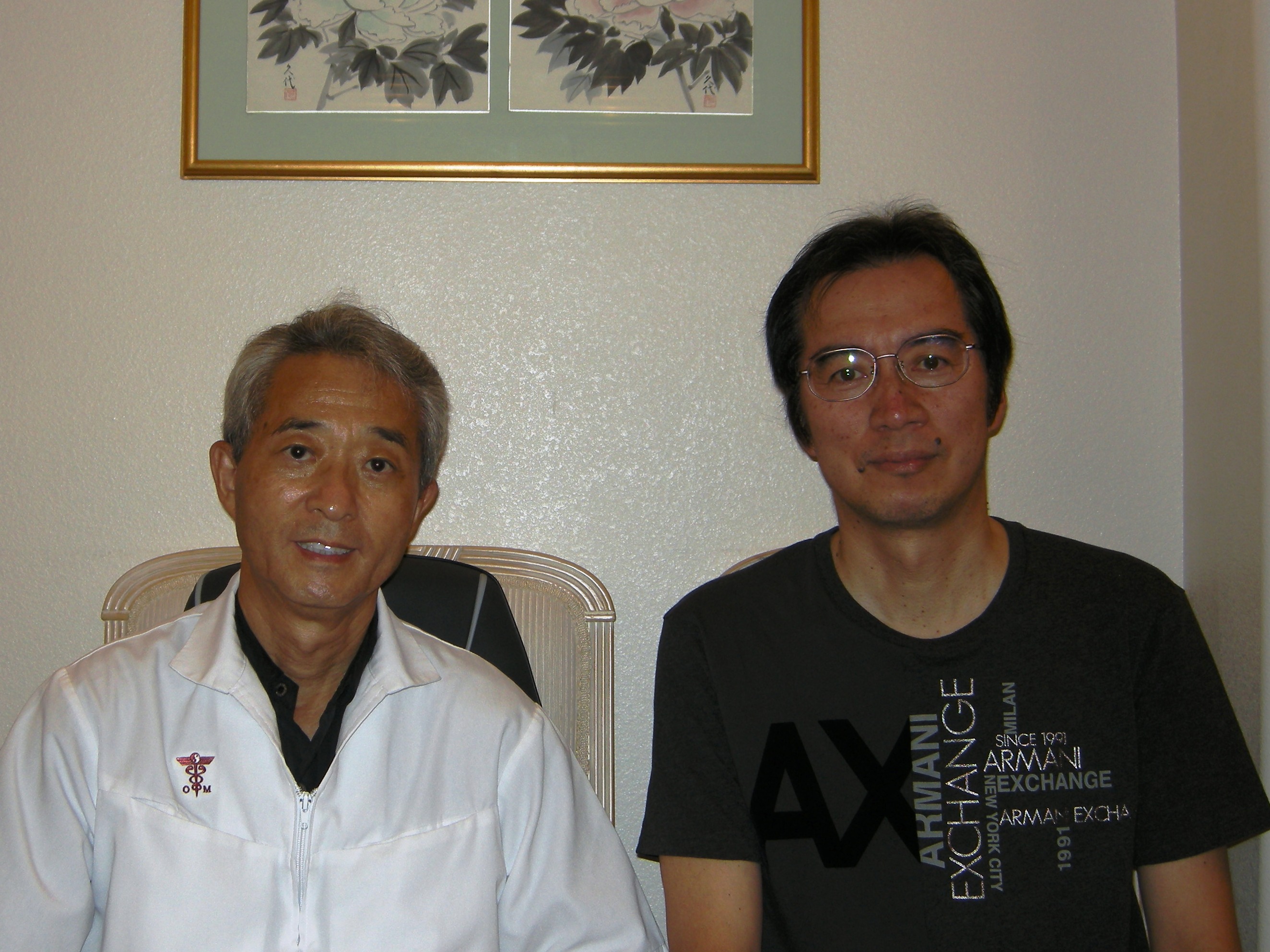 ハワイで鍼灸院開業歴４０年以上の マイク橋本氏と一緒に （鍼灸治療後）