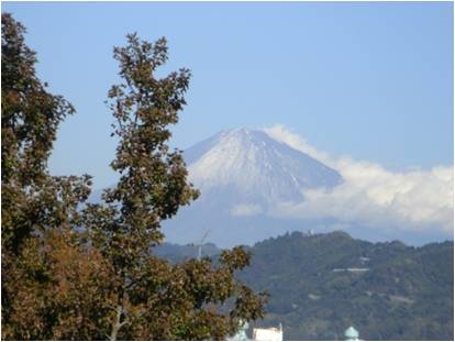 4階の会場から見える富士山 （シズウエル4F）